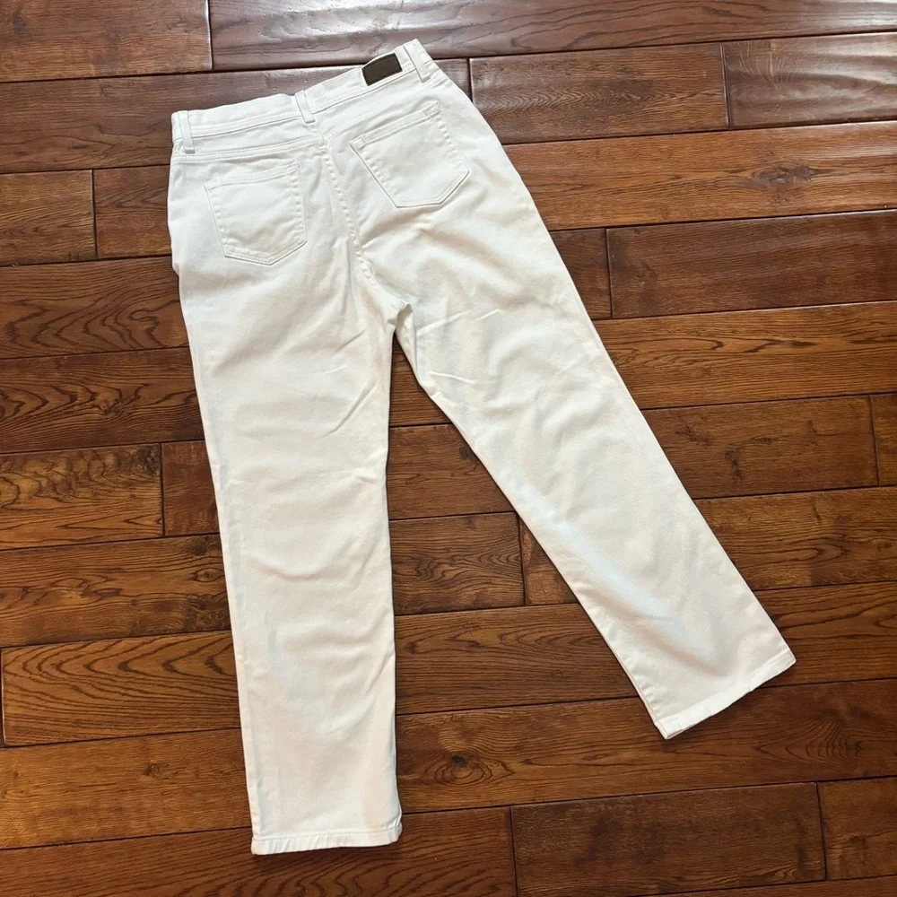 Lee White Straight Leg Ankle Length Jeans - Picture 6 of 12
